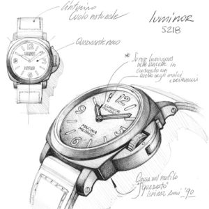 Skizze der Panerai Marina Militare PAM06218.