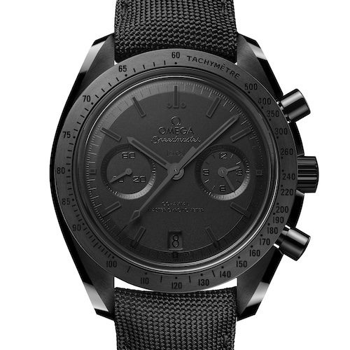 Omega Speedmaster Dark Side of the Moon 310.92.44.51.01.003 Der zentrale Chronographenzeiger der Omega Speedmaster Dark Side of the Moon ist rot lackiert.
