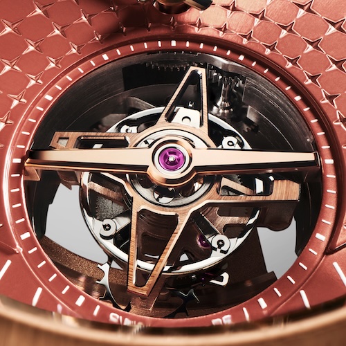 Der Tourbillonkäfig wiegt 0,25 Gramm und besteht aus 56 Einzelteilen.