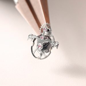 Das Tourbillon der Grande Double Sonnerie von Blancpain ist fliegend gelagert.