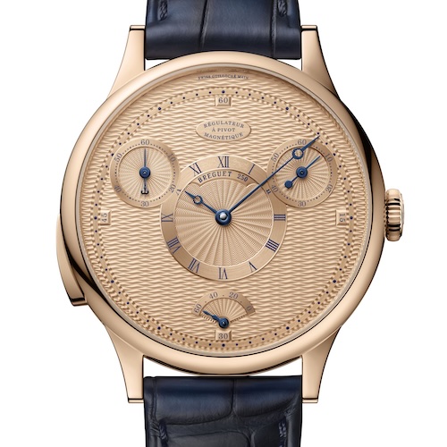 Die Breguet Classique 7225 besitzt bei zehn Uhr eine Beobachtungssekunde.