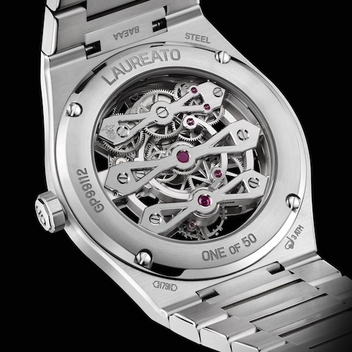 Die scharfen, hochglanzpolierten Kanten der pfeilförmigen Enden der sechs Brücken entstehen in Handarbeit.