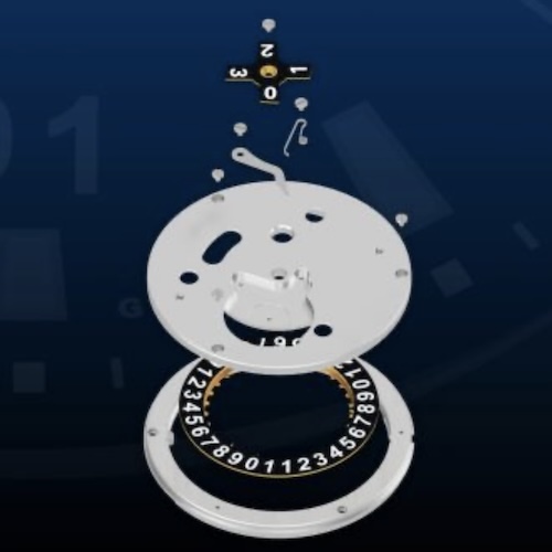 Das Großdatumsmodul von Mühle Glashütte wird auf das Basiswerk aufgesetzt.