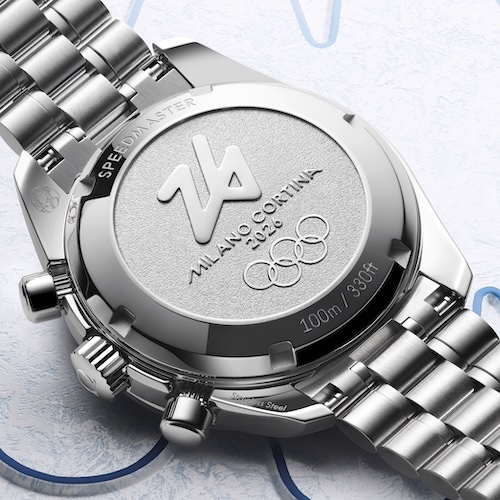 Der Boden der Speedmaster ist mit dem olympischen Logo geprägt.