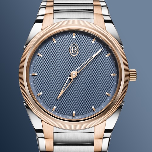 Die von Hand applizierten Stundenindizes sind aus 18K Roségold gefertigt.