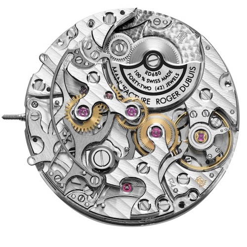 Roger Dubuis Chronograph RD680 Das Automatikkaliber RD680 mit Mikrorotor wurde von Roger Dubuis im Jahr 2008 offiziell vorgestellt.