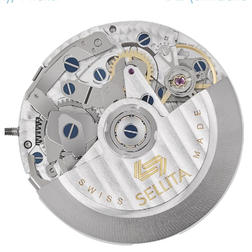 Das Chronographenwerk SW 500 ist ein Pendant vum Valjoux 7750 der ETA.