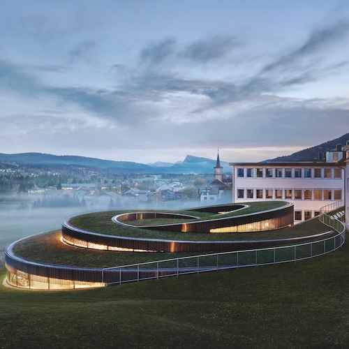 Das Museum von Audemars Piguet befindet sich in einem spiralenförmigen Gebäude in Le Brassus.