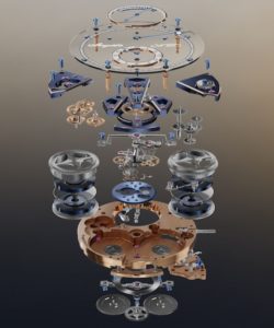 Das Breguet Kaliber 7250 besteht aus 266 Komponenten und ist bis 500 Gauss magnetfeldresistent.