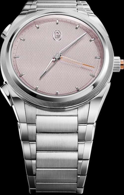 Das integrierte Edelstahlband ist abwechselnd poliert und satiniert.