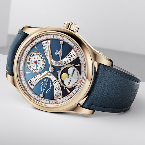 Die mehrschichtigen Zifferblätter von Roger Dubuis sind ein Konzept, das hier auf fünf Ebenen umgesetzt ist.