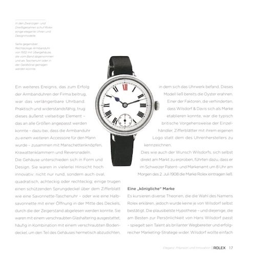 Rolex Armbanduhren Trotz anfänglich überschaubarer Stückzahlen setzte Rolex auf Armbanduhren.