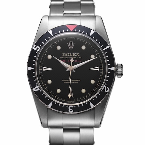Rolex First Milgauss 1956 Die Milgauss mit blitzförmigem Sekundenzeiger brachte Rolex 1956 auf den Markt. Sie blieb bis in 1980er Jahre im Programm.