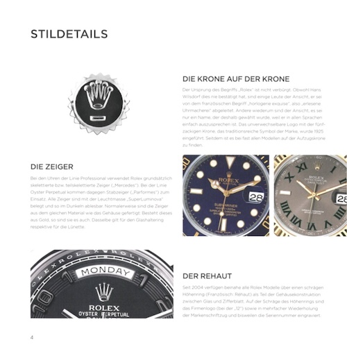 Rolex Stildetails Das tradtionsreiche Symbol der Marke, dir fünfzackige Krone, wurde 1925 eingeführt.