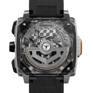 Das TAG Heuer Kaliber TH81-00 ist mit einem Zielflaggen-Motiv dekoriert.