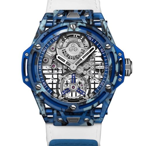HUBLOT BIG BANG TOURBILLON NOVAK DJOKOVIC GOAT EDITION BLUE (6) Die 72 Exemplare des Big Bang Tourbillons stehen für Novak Djokovics Siege auf Hartplatz.