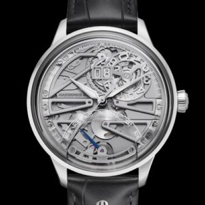 Die Maurice Lacroix 1975 Master Grand Date Retrograde besitzt ein skelettiertes Zifferblatt.