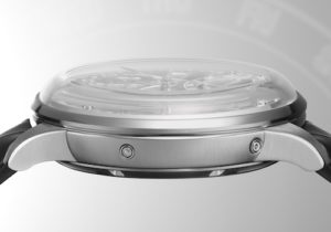 Die 1975 Master Grand Date Retrograde besitzt zwei Korrektoren für das Großdatum und den Wochentag.