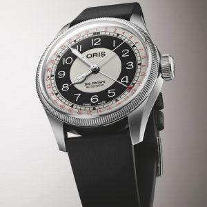 Das Armband der Oris Big Crown Pointer Date Bullseye ist aus Hirschleder gefertigt.