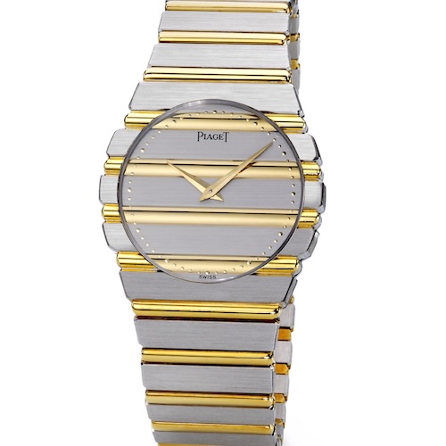 Piaget Polo 1979 Die Piaget Polo aus dem Jahr 1979 war mit einem Quarzwerk ausgestattet.