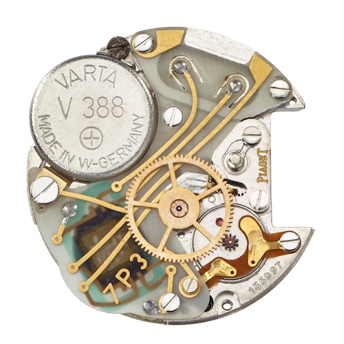 Piaget Quarzkaliber 7P Das 1976 vorgestellte Quarzkaliber 7P von Piaget war seinerzeit das flachste der Welt.