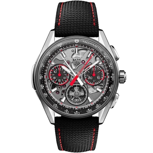 Der TAG Heuer Carrera Split Seconds Chronograph besitzt ein Gehäuse aus Titan Grade 5.