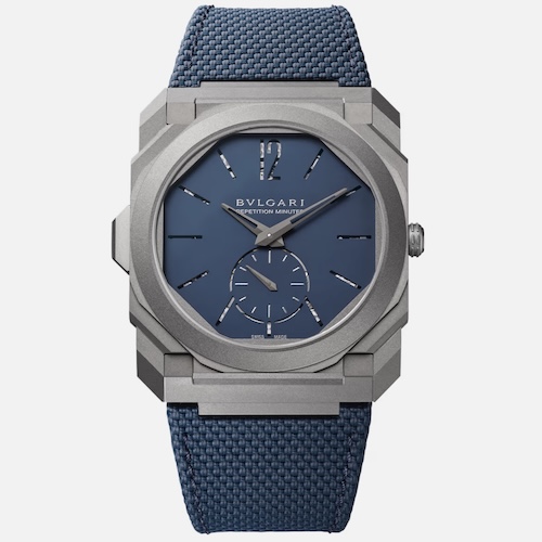 Bulgari Octo Finissimo Minute Repeater Die Octo Finissimo Minute Repeater von Bulgari nutz ihr Titangehäuse und ausgeschnittene Indizes als Resonanzkörper.