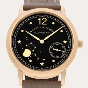 Auch A. Lange & Söhne trieb die Entwicklung der Genauigkeit der Mondphasenanzeige mit der 1815 Emil Lange voran.