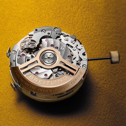 Das Breitling Kaliber B19 ist eine vollintegrierte Eigententwicklung, die auf dem Manufakturkaliber B01 aufsetzt.