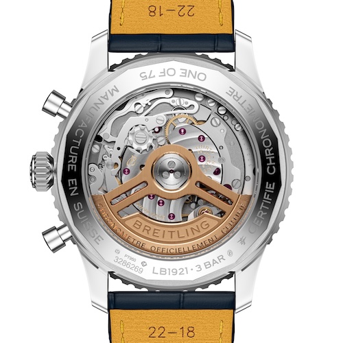 Breitling Navitimer B19 Chronograph Ewiger Kalender B19 Kaliber Das Breitling Kaliber B19 besitzt einen beidseitig aufziehenden Rotor aus 18K Rotgold.