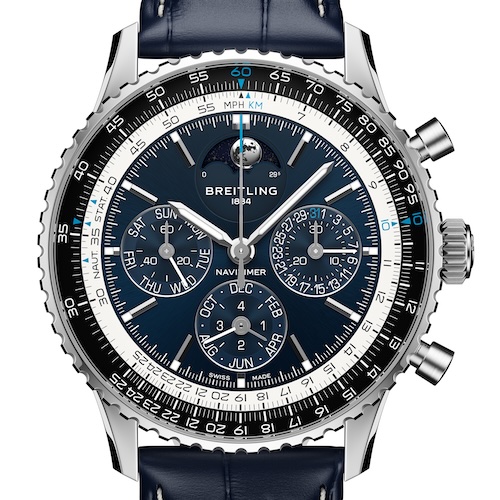 Breitling Navitimer B19 Chronograph Ewiger Kalender Vollplatin LB19211A1C1P1 Die Platinversion der Breitling B19 Chronograph Ewiger Kalender ist auf 75 Exemplare limitiert.