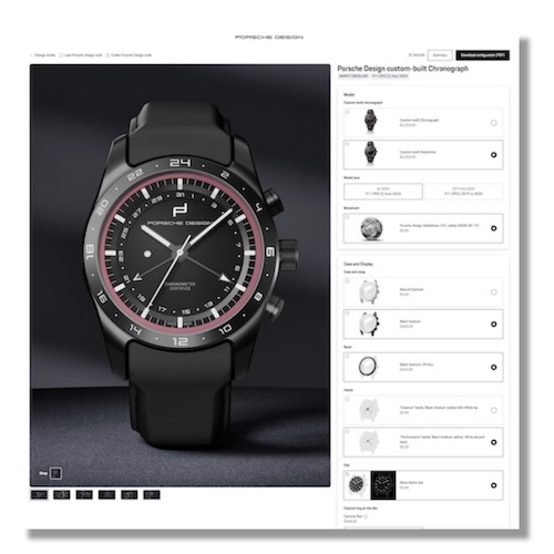 Porsche Design Konfigurator App Die Chronographen werden online, per App oder im Porsche Zentrum konfiguriert.