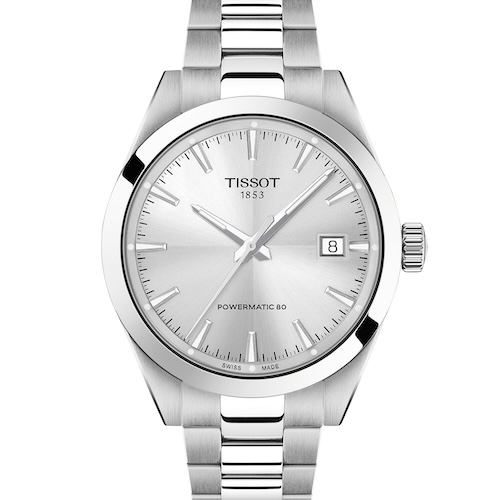 Tissot Gentleman 38mm Silber-T165_807_11_031_00 Stunden- und Minutenzeiger sowie die Indizes sind mit Super-Luminova beschichtet,