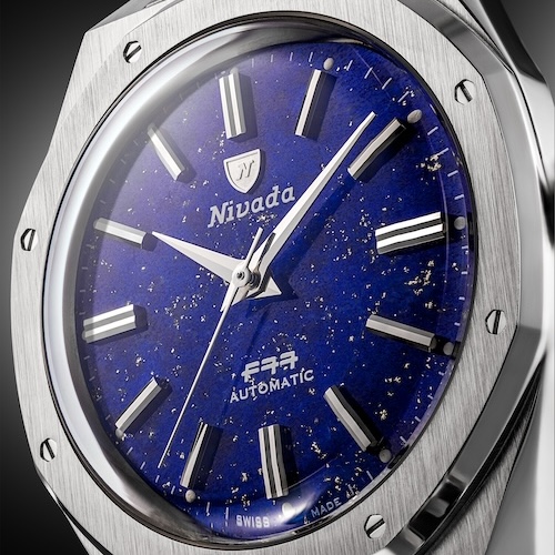 Nivada Grenchen F77 Mark II Lapislazuli Dieses Zifferblatt der Nivada Grenchen F77 Mark II ist aus Lapislazuli.