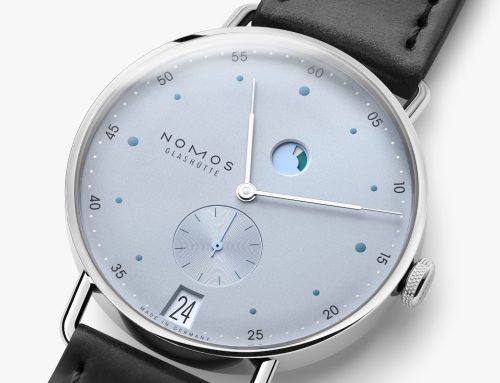 Nomos Glashütte: Metro Datum Gangreserve Eisblau